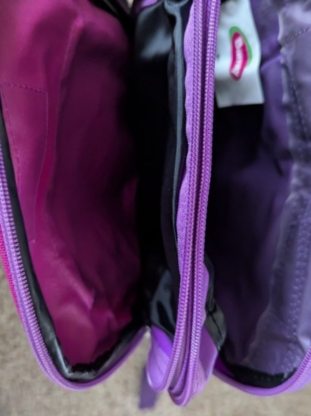 Barney Kids Purple & Pink Backpack with Flower Design - Picture 2 of 3